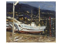 Kenzo Narahara : Night View of the Port