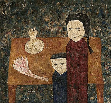 Suchao Sisganes : Boy And Girl With Table