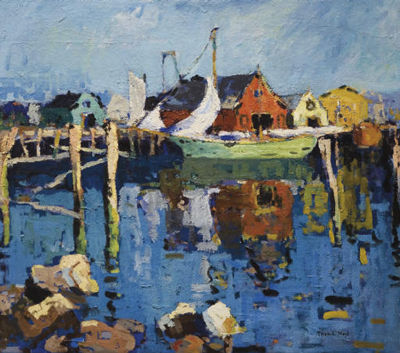 Thomas Hunt : Boats at Dock