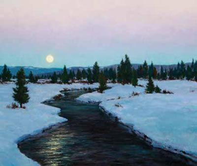 Aaron Schuerr : Obsidian Creek Moonrise