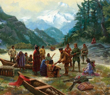 Jim Carson : Lewis and Clark Trading with Indians of the Middle Columbia