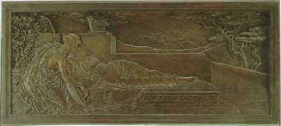 William Couper : Repose, A Bronze Relief