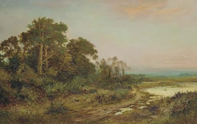 Daniel Sherrin The Elder : A Wooded Landscape with a Lake