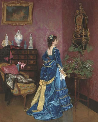 Auguste Toulmouche : The Blue Dress