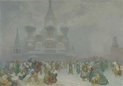 Alphonse Maria Mucha : Reduced version of The Abolition of Serfdom in Russia