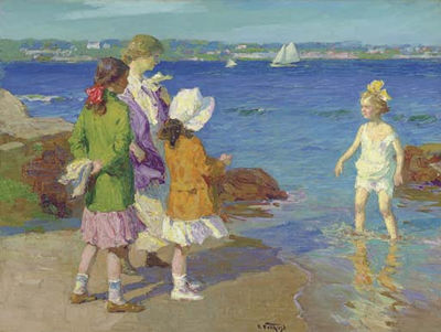 Edward Henry Potthast : The Water's Fine