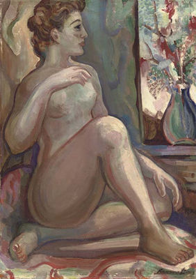 Domingo Ravenet : Desnudo con flores