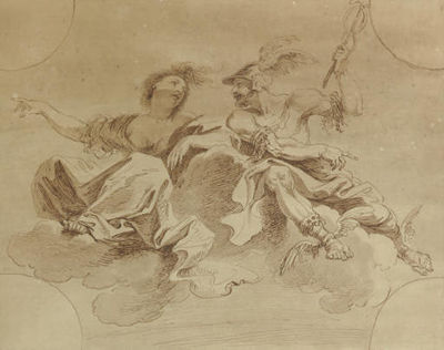 Francesco Bartolozzi : Venus and Mercury, a design for a ceiling