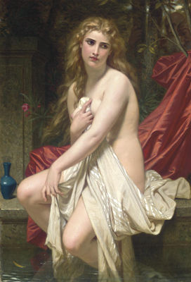 Hugues Merle : Susannah at her Bath