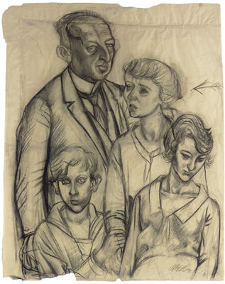 Otto Dix : Famillie Glaser-Karton zum Gemalde