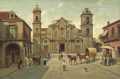 Victor Carabain : Cuba- Cathédral de la Havane