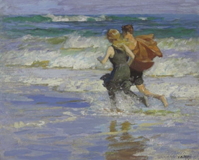 Edward Henry Potthast : AT THE BEACH