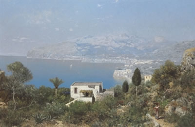 Edmund Berninger : A View of the Bay of Sorrento