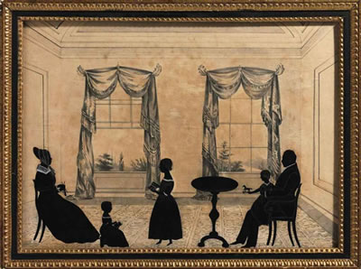 Samuel Metford : Interior Scene with Silhouettes