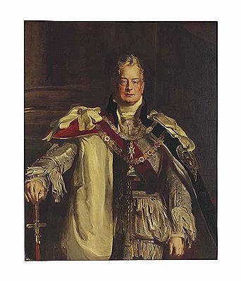 David (Sir David) Wilkie : PORTRAIT OF KING WILLIAM IV, THREE-QUARTER LENGTH, WEARING THE ROBES OF THE GARTER