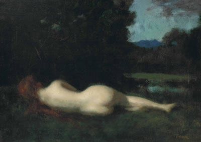 Jean-Jacques Henner : Nymphe couchée. Grand réplique.