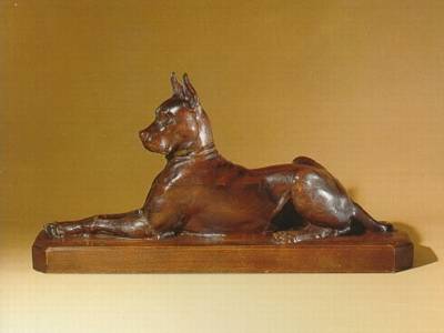 Frederick George Richard Roth : Great Dane, A Carved Mahogany Figure