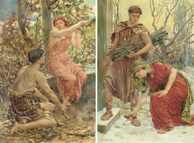 Will Hicok Low : Allegory of Autumn; and Allegor of Winter: A Pair of Works