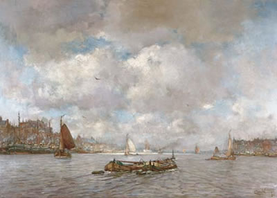 Kees Van Waning : Shipping on the Maas, Rotterdam