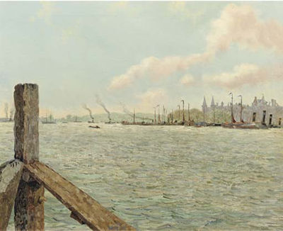 Johan Briede : View of Rotterdam