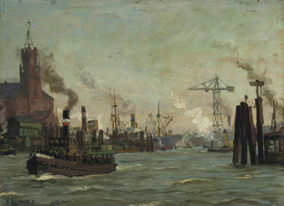 Wilhelm Eberhardt : The harbour of Hamburg