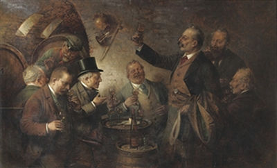 Hans August Lassen : Wine tasting