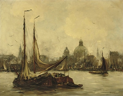 Hobbe Smith : Amsterdam seen towards the south from the IJ