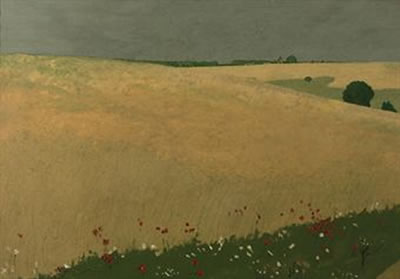 Hans Richard von Volkmann : Poppies in a Field