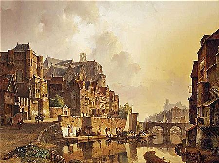 Kaspar Karsen : A capriccio view of a Dutch town