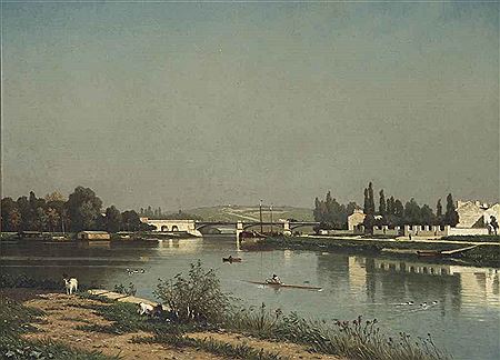 Johan Conrad Greive : Seine bij Châtillon: Seine near Châtillon