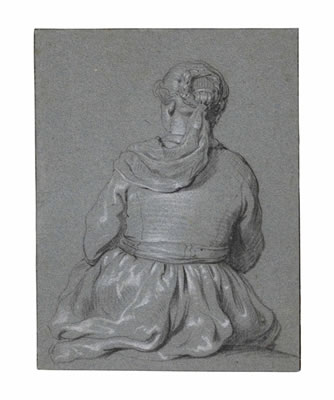 Gerbrand Eeckhout : A seated girl, seen from behind