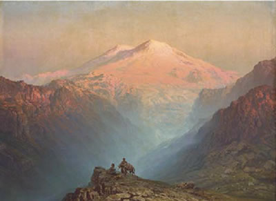 Ilia Nikolaevich Zankovski : Sunset to the west of Mount Ararat