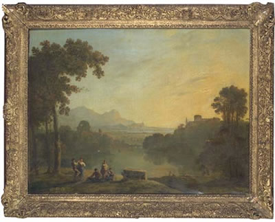 Richard Wilson : River mouth with peasants dancing