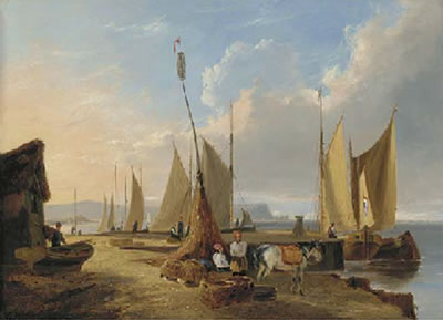 George Vincent : View of the Needles, Isle of Wight, from Christchurch