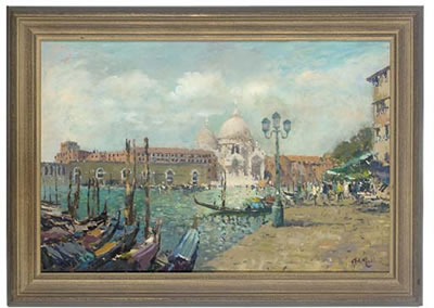 John Ambrose : Santa Maria della Salute from accross the Grand Canal, Venice