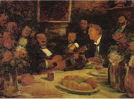 Leonid Ossipowitsch Pasternak : At K. A . Korovin's: 'old-time songs' (Chaliapin and the artists)