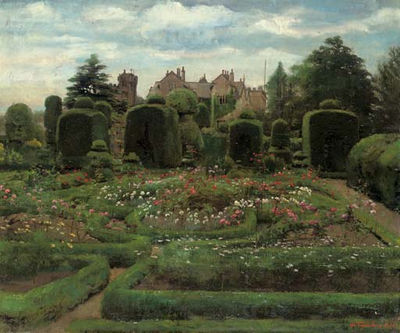 Walter Tyndale : The Topiary Gardens, Levens Hall, Cumbria