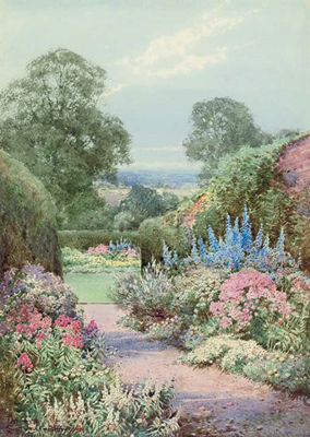 Theresa Sylvester Stannard : A Garden Near Henley-on-Thames, Oxfordshire