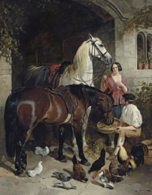 John Frederick Herring Sr : Feeding the Horse