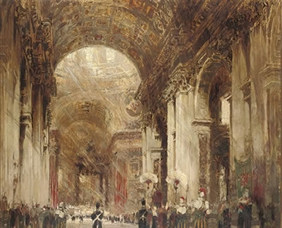 William Walcot : The interior of St. Peter's, Rome