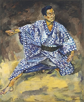 Pyotr Petrovich Konchalovsky : Portrait of Todzuro Kavarasaki, a Japanese actor