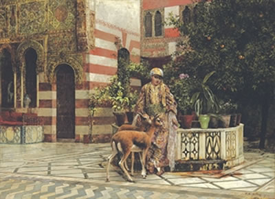 Edwin Lord Weeks : In the courtyard