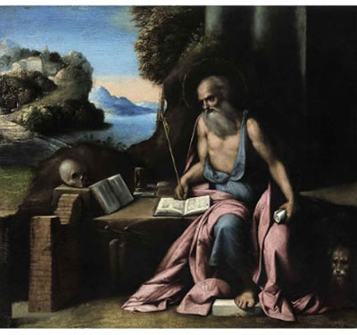 Benvenuto Tisi : Saint Jerome in the Wilderness