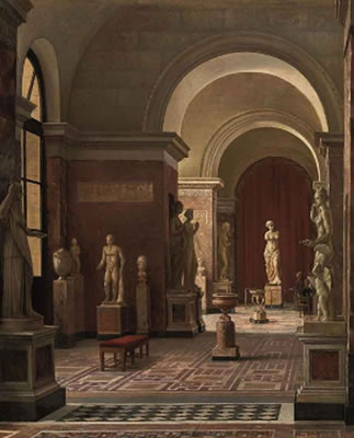 Morten Jepsen : Sculpture hall in the Louvre with the Venus de Milo in the background