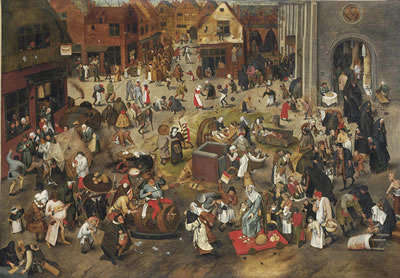 Pieter Brueghel The Younger : The Battle between Carnival and Lent