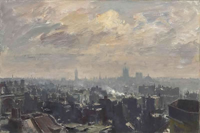 Edward Brian Seago : Westminster from Mayfair