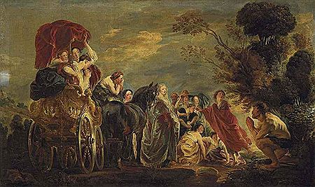 Jacob Jordaens : The Meeting of Odysseus and Nausicaa