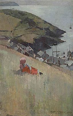 Frank Brangwyn : Above the Fishing Village