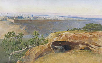 Edward Lear : Jerusalem looking North West