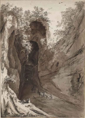 Willem Schellinks : The Grotto of Virgil at Posillipo near Naples